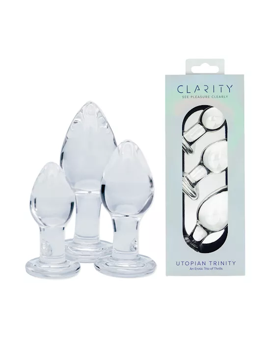 Clarity Glass Utopian Trinity Dildo