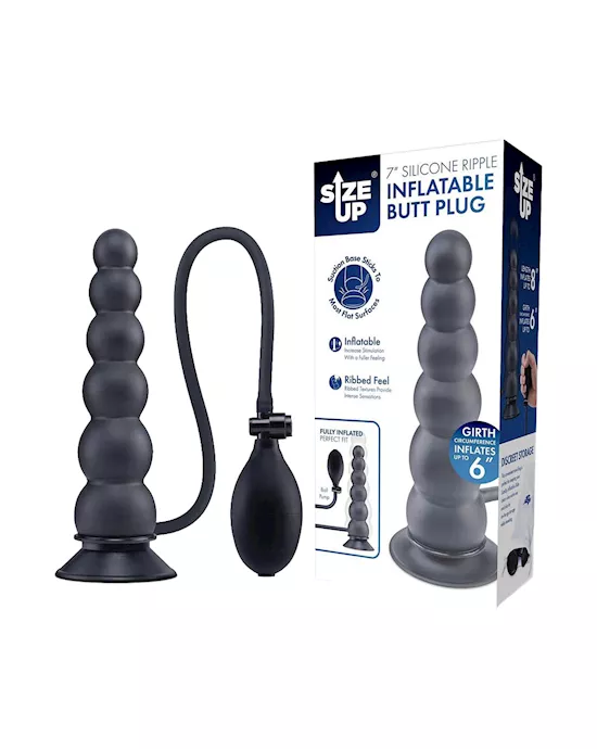 Size Up Ripple Inflatable Butt Plug 7 Inch