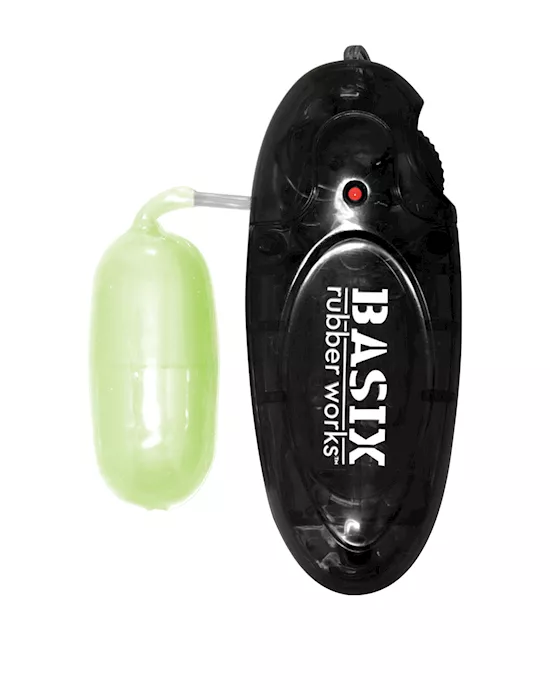 BASIX VIBRATING JELLY EGG GLOW