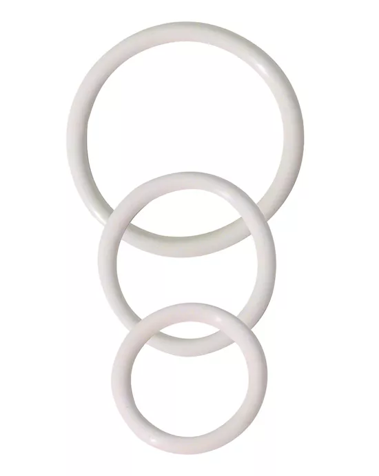 3 Rubber Ring Set White