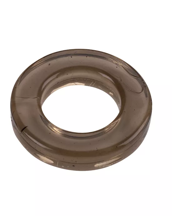 Flat Elastomer Cock Ring Black