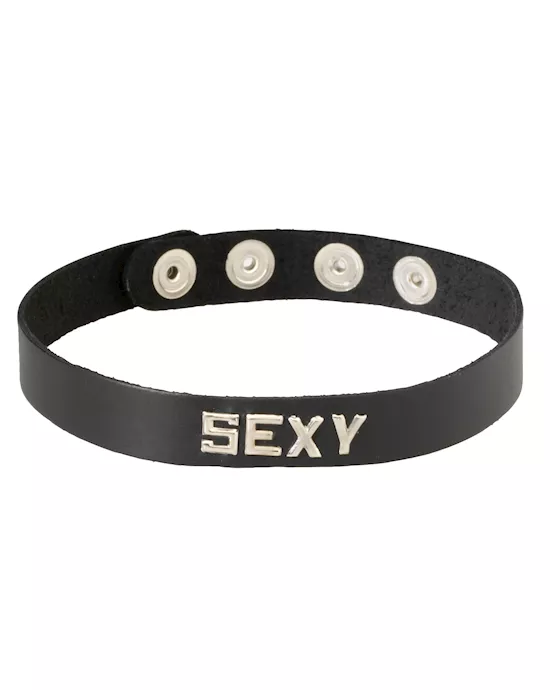 LEATHER COLLAR SEXY