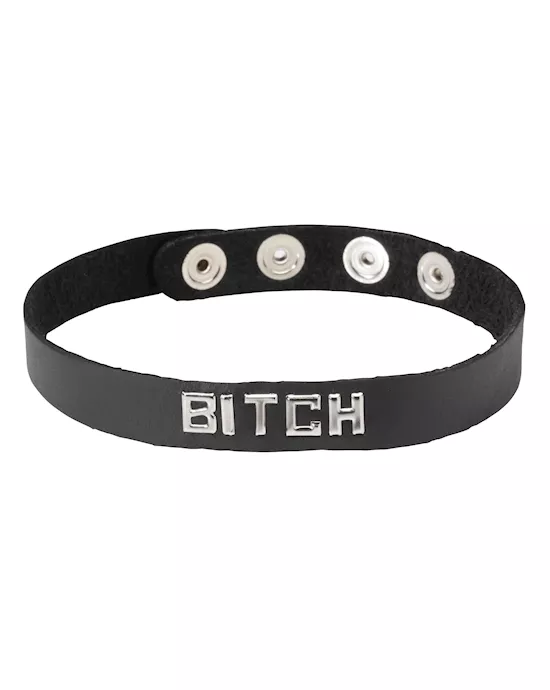 LEATHER COLLAR BITCH
