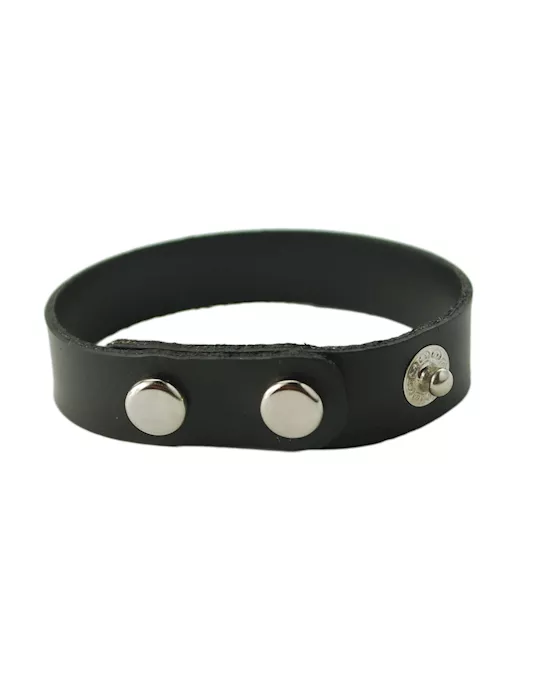 3-Snap Rubber Cock Ring Black