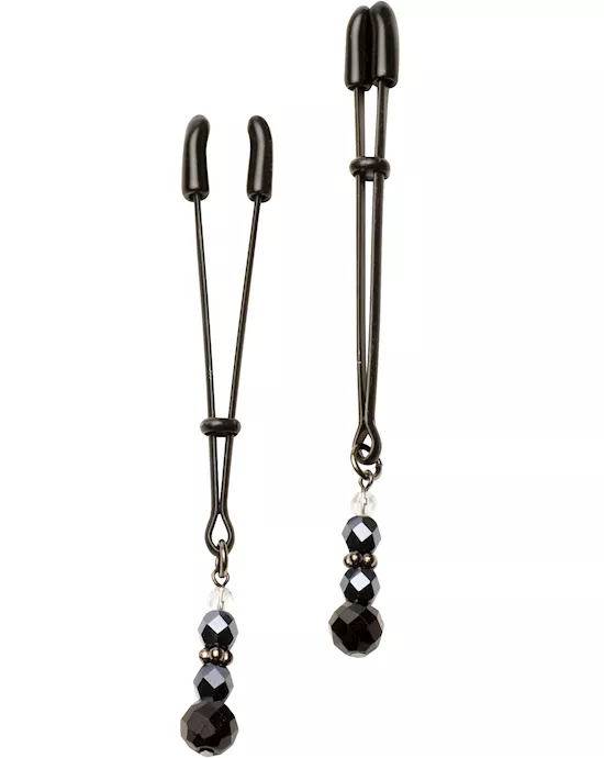 Beaded Adjustable Clit Clamp Black