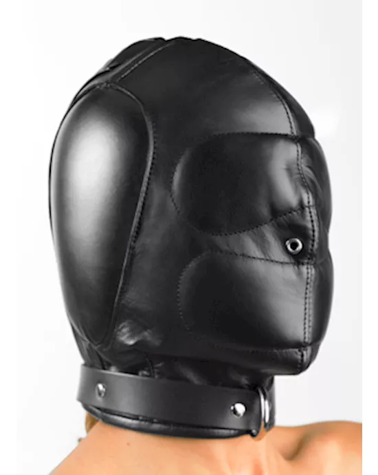 Padded Leather Hood Medium Large