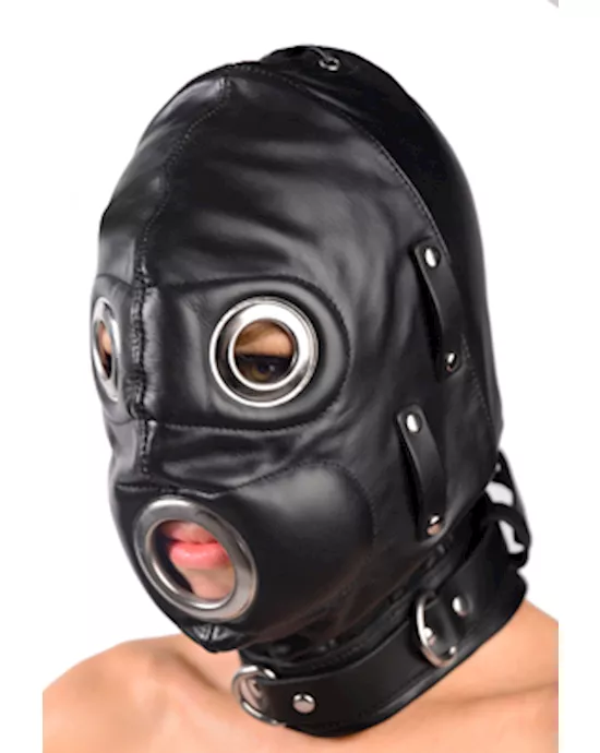 Total Lockdown Leather Hood Small Medium