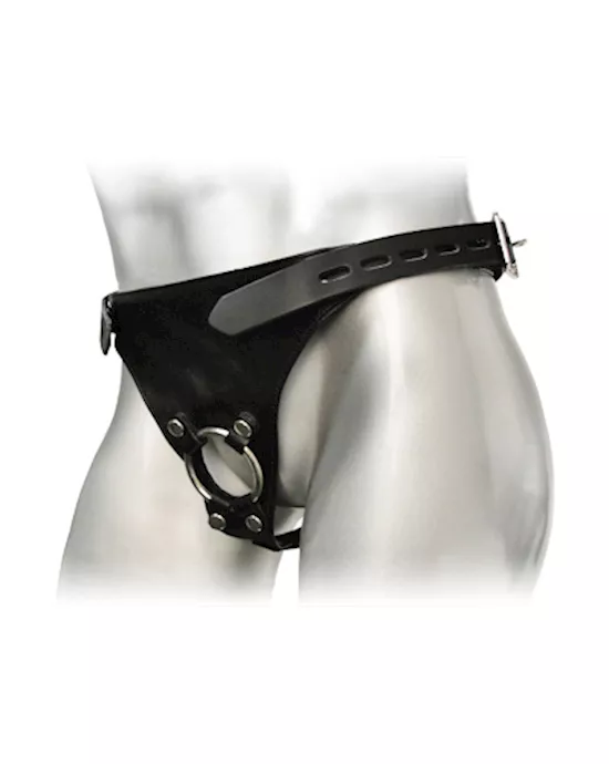 Strict Leather Male Chastity Device Harness