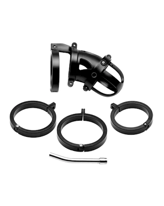 Captive Male Confinement Cage with Urethral Spout