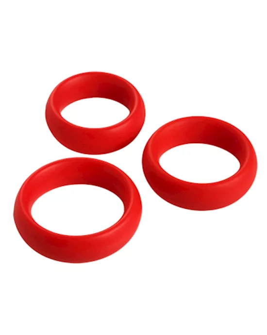 3 Piece Silicone Cock Ring Set