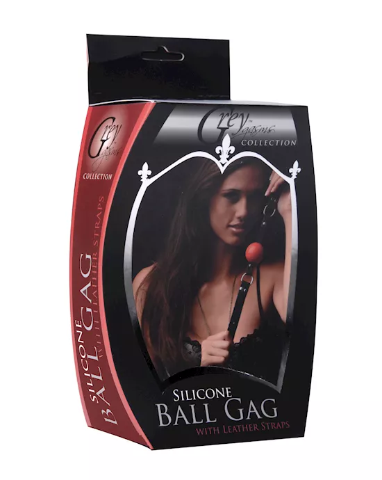 Silicone Ball Gag with Leather Straps