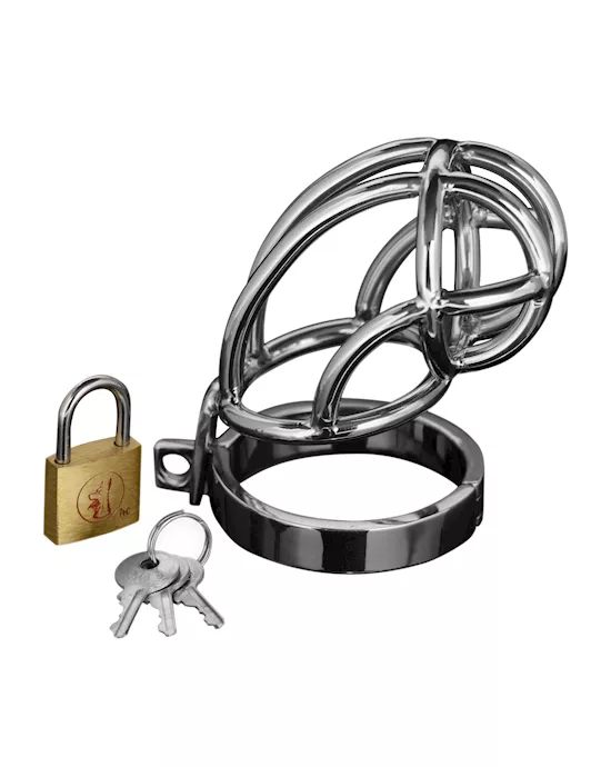 Captus Stainless Steel Locking Chastity Cage