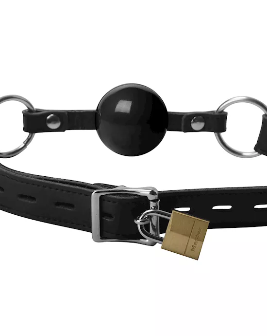 Classic Locking Silicone Ball Gag Black