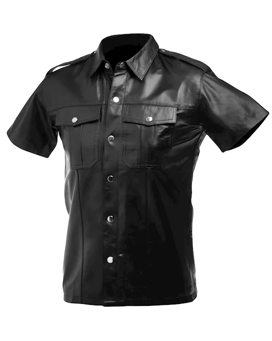 Lambskin Leather Police Shirt XL