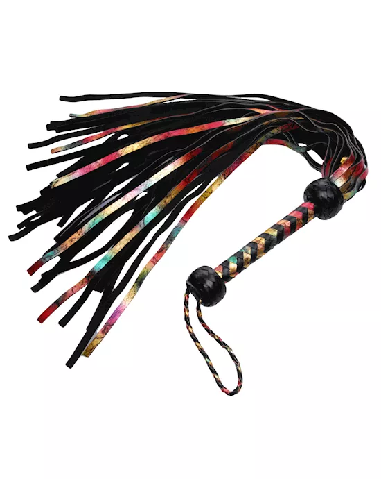Rainbow Lambskin Leather Flogger