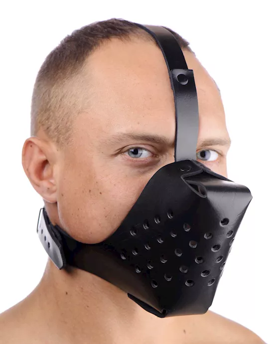 Adjustable Leather Dog Muzzle
