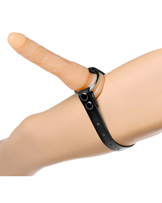 Thigh or Boot Leather Strap On Dildo Harness