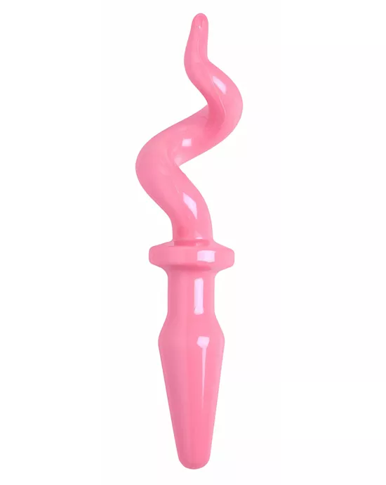 Pig Tail Butt Plug- Pink