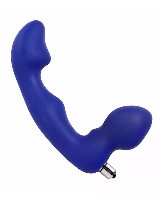 Blue Silicone Anal Dildo with Bullet Vibe