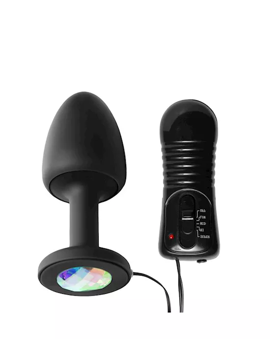 Paragon Gem Accented Vibrating Anal Plug with Internal Stimulation